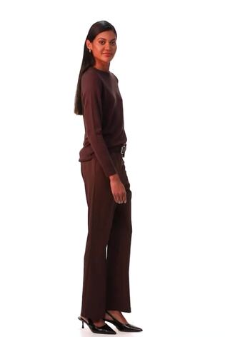 rjava - Raztegljive hlače Roman Bootcut - Slika 2 iz 6