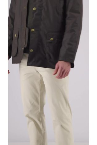 Barbour® Khaki Green Ashby Waxed Jacket - Image 2 of 9