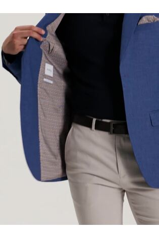 Skopes Dark Blue Tailored Fit Jamie Semi Plain Blazer Jacket - Image 2 of 8