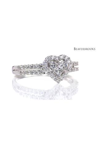 Beaverbrooks 18ct Heart Shaped Diamond Ring
