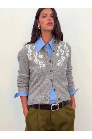 BHOEM Grey Embroidered Cardigan - Image 2 of 6