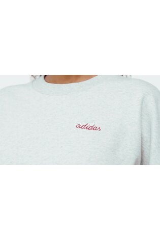 Gris - adidas Seasonal Essentials Colorpop Sweatshirt With Embroidered Graphic - Imagen 2 de 6