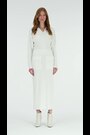 leem White Batwing Ribbed Knit Sweater - Image 2 of 6
