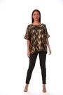 Roman Black Oversized Foil Print Button Detail T-Shirt - Image 2 of 6