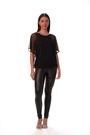 Roman Blue Sparkle Mesh Stretch Overlay Top - Image 2 of 6