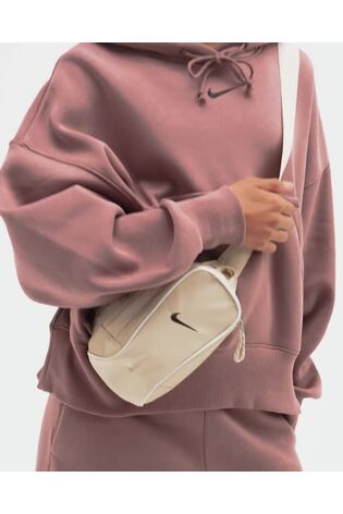Nike Brown Oversized Mini Swoosh Hoodie - Image 2 of 4