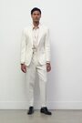 Reiss Ivory Bunce Textured Single-Breasted Blazer Tailored-Fit Cotton-Blend - Image 2 of 8