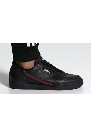 Adidas black & red continental hotsell 80 trainers