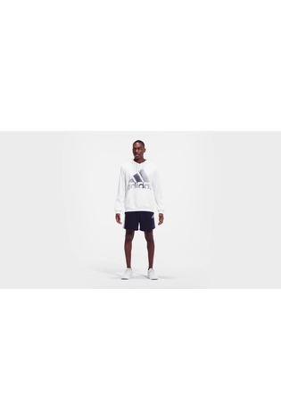 adidas Navy Sportswear Essentials French Terry 3-Stripes Shorts - Image 2 of 5