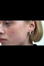 Ted Baker Silver Tone Mellrie Small Double Crystal Hoop Earrings - Image 2 of 7