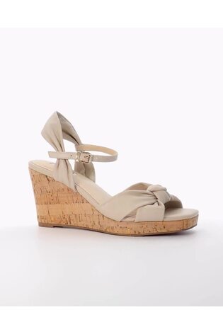 Dune London Cream Kaino Knotted Wedges - Image 2 of 6