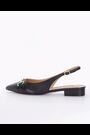 Dune London Black Wide Fit Hopeful Branded-Snaffle-Trim Ballet Shoes - Image 2 of 8