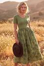 Roman Green Floral Print Pocket Midi Dress - Image 2 of 5