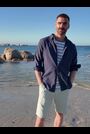 FatFace Navy Long Sleeve Linen Cotton Bugle Shirt - Image 2 of 8