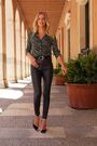 Sosandar Black Petite Chocolate Brown Coated Perfect Skinny Jeans' - Image 2 of 5
