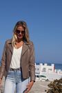 Sosandar light brown Leather Biker Jacket - Image 2 of 5