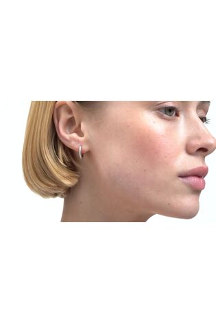 Ted Baker Silver Heplie: Crystal Hoop Earrings - Image 2 of 6