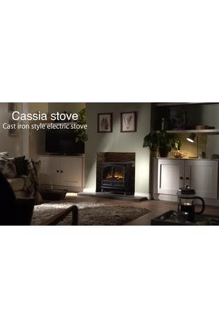 Dimplex Black Cassia Electric Optiflame Stove Fireplace - Image 2 of 8
