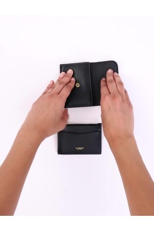 COACH Black Leather Essential Card Holder Wallet - Image 2 of 5