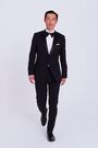 MOSS Black Tailored Fit Performance Dresswear Notch Suit: Jacket - Image 2 of 8