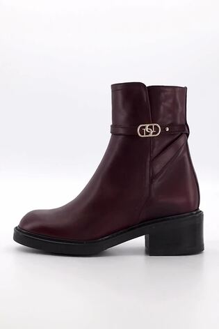 dune burgundy ankle boots