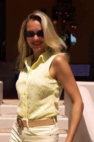 Sosandar Yellow Kick Flare Jeans - Image 2 of 5