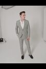 Harry Brown Green Giacomo Slim Fit Cotton Linen Suit Trousers - Image 2 of 9