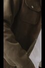 Green Faux Suede Borg Collared Trucker Jacket - Image 2 of 8