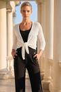 Roman White Light Weight Stitch Cardigan - Image 2 of 5