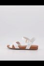 Dune London White Landie Cross Strap Comfort Sandals - Image 2 of 6