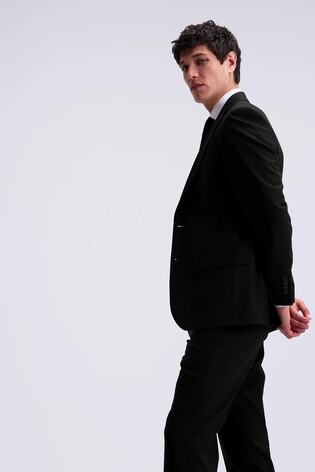 MOSS Black Stretch Suit Jacket - Image 2 of 8