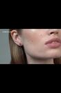 Karen Millen Gold Tone Mosaic Stud Earrings - Image 2 of 5