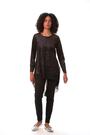 Roman Pink Glitter Spot Print Chiffon Hem Tunic Top - Image 2 of 6