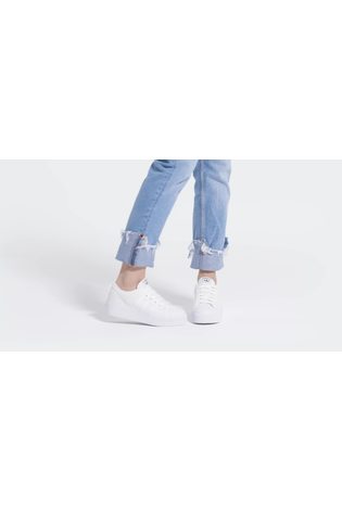 adidas Originals White Nizza Platform Trainers - Image 2 of 4