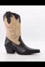 Dune London Black Chrome Prickly Stitch Detail Western Boots - Image 2 of 6