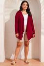 Kastanienbraun - Roman Curve Wasserfall-Front-Strickjacke - Bild 2 von 7