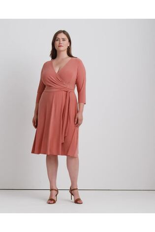 Buy Lauren Ralph Lauren Curve Midi Surplice Dress from Next Luxembourg