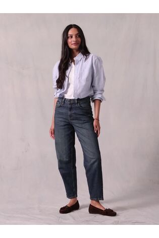 Marlow Dark Teal Blue Taper Leg Jeans - Image 2 of 6