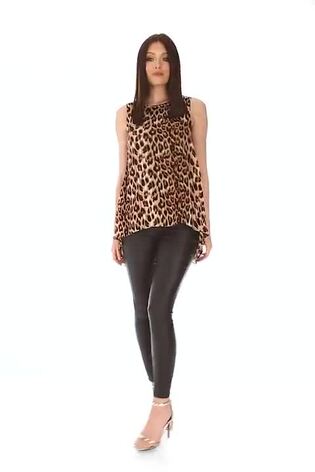 Roman Black Originals Faux Leather Pull On Trousers - Image 2 of 5