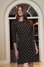 Sosandar Black Belted Shift Dress - Image 2 of 5