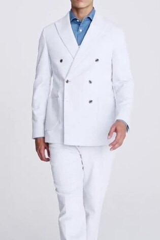 MOSS Blue Tailored Fit Corduroy Jacket - Image 2 of 7