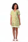 Roman Green Paisley Print Linen Shift Dress - Image 2 of 5