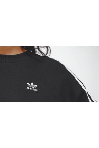 Buy adidas Originals Black Oversized 3 Stripes Crew Sweatshirt from Next Canada