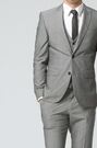 Light Grey Slim Fit Two Button Suit Jacket - Image 2 of 9