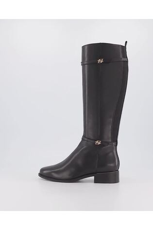 Dune London Black Tap Buckle Trim High Boots - Image 2 of 6