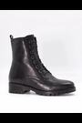Dune London Black Prestone Cleated Sole Lace-Up Hiker Boots - Image 2 of 6