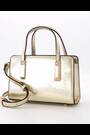 Dune London Gold Dinkydenbeigh Mini Branded Handle Tote Bag - Image 2 of 6