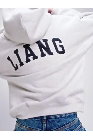 Grey Sandy Liang Extra Heavyweight Logo Oversized Hoodie - Image 2 of 5