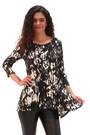Roman Black Abstract Print Tunic - Image 2 of 6