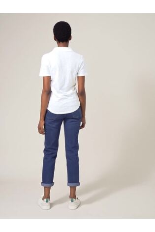 White Stuff White Pocket Penny Jersey 100% Cotton Shirt - Image 2 of 7